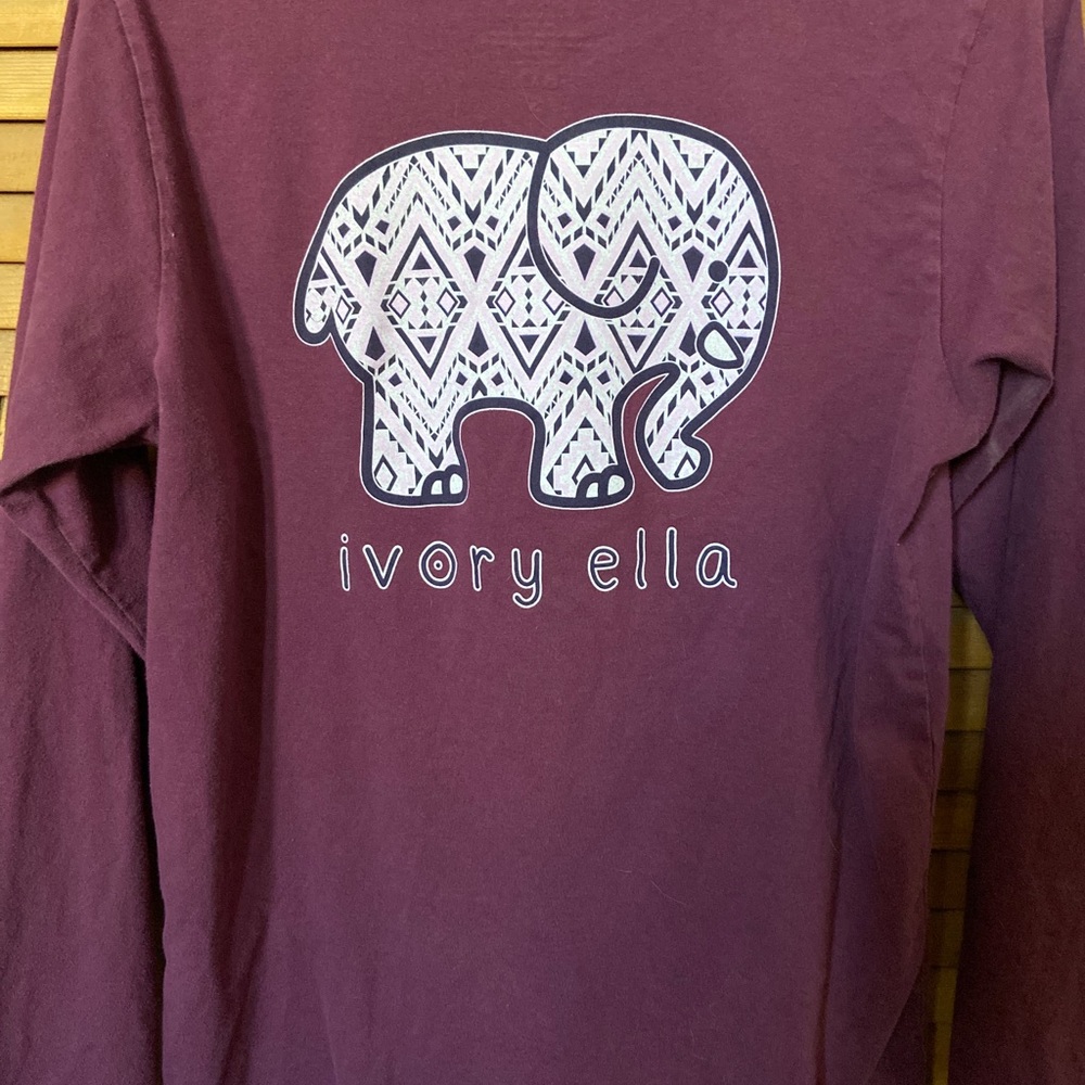 Burgundy Ivory Ella Tshirt